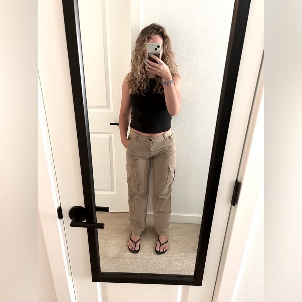 Cute straight leg cargo pants